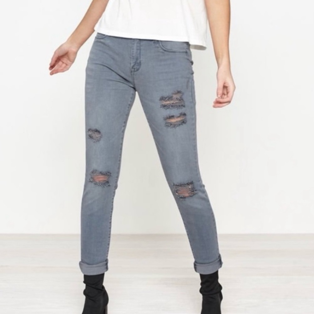 Pacsun Grey Distressed Jeggings
